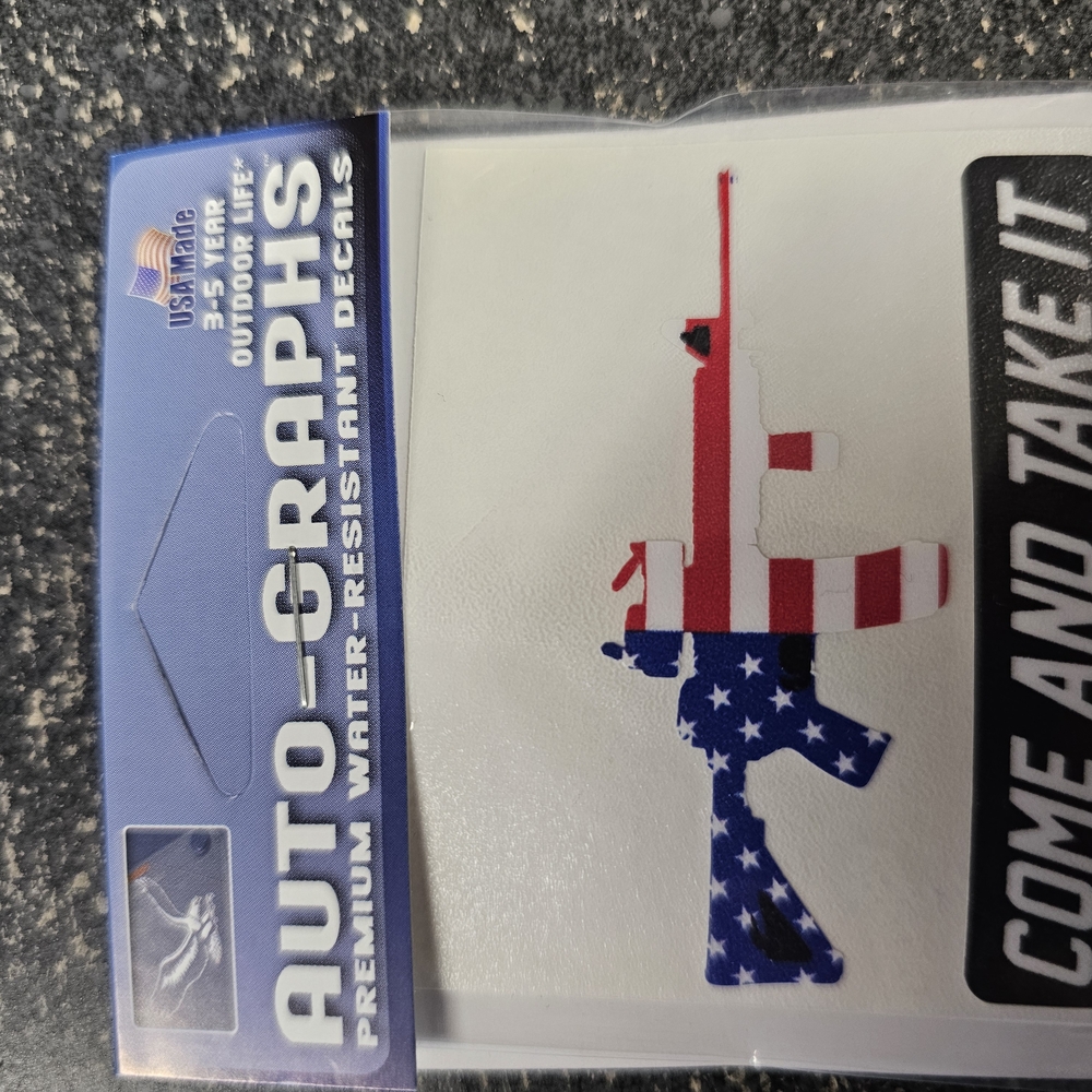 Patriotic Rifle Decal Sticker - Picture 3 of 4